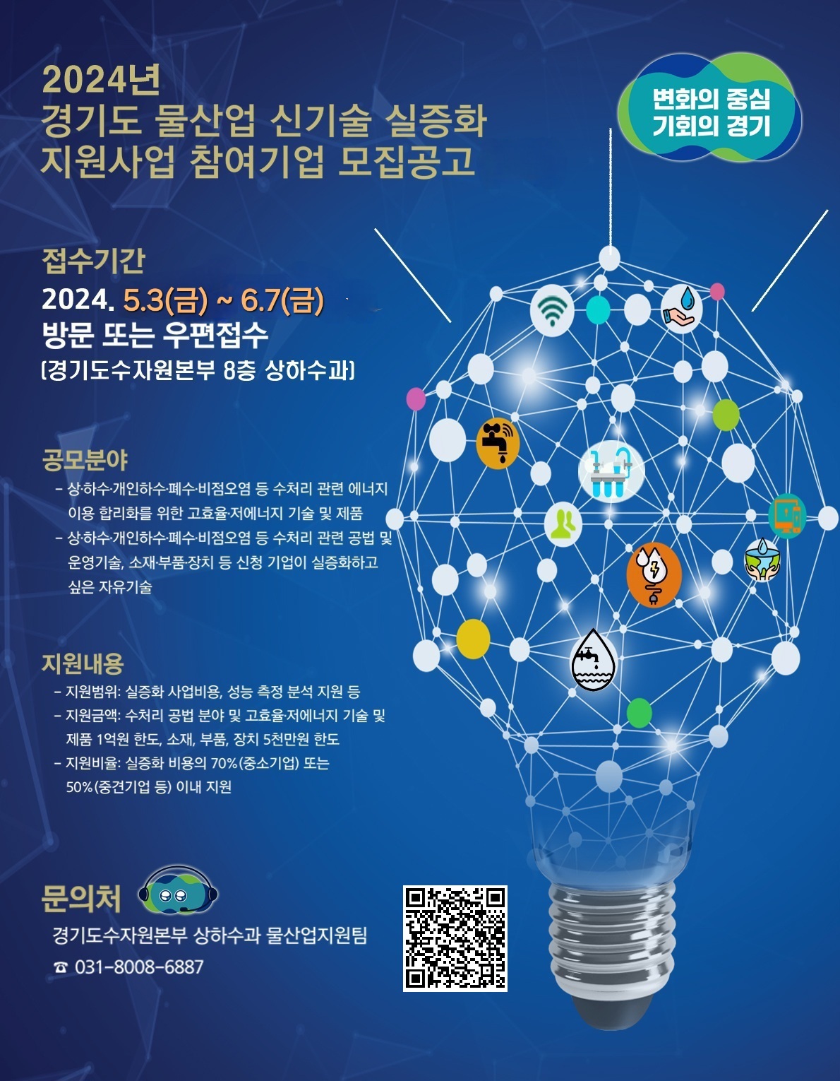 경기도 물산업 신기술 실증화 지원사업 참여기업 모집(2차) 연장공고