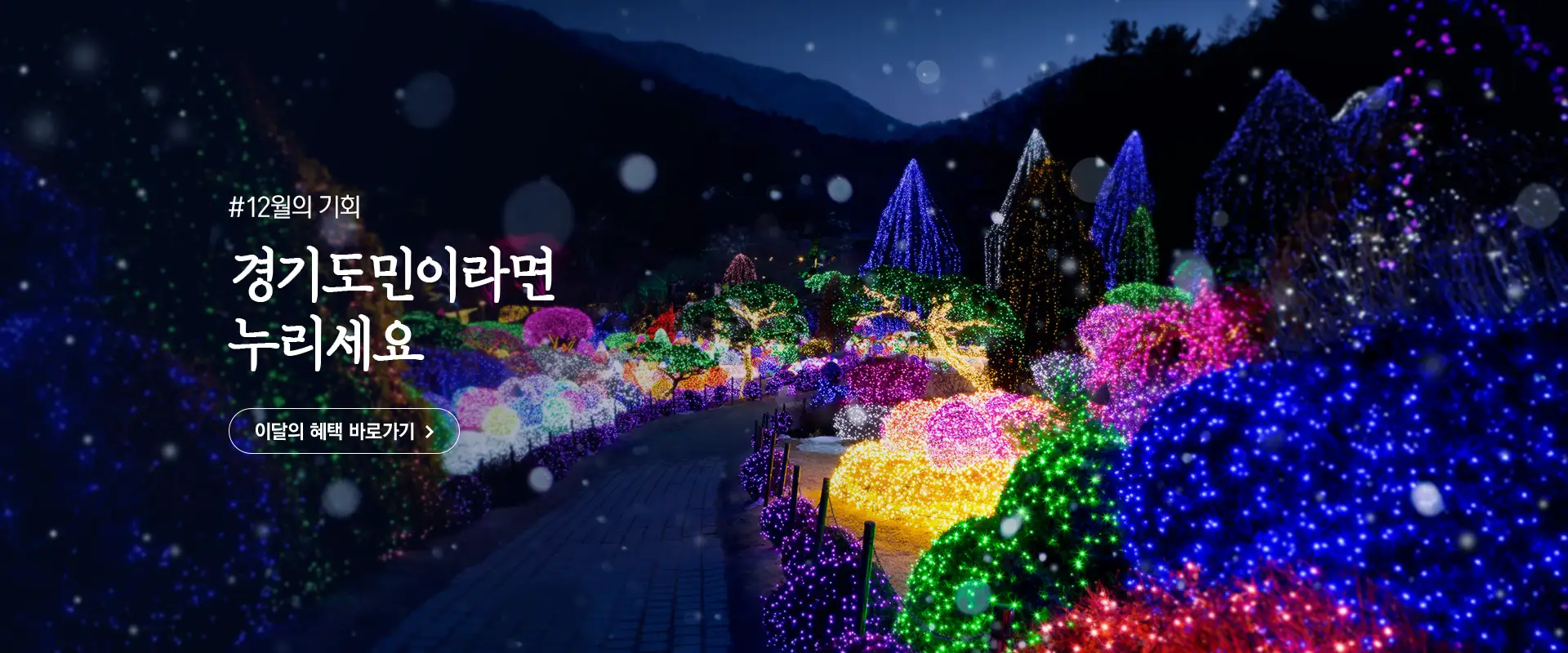 12월의 기회

경기도민이라면
누리세요

이달의 혜택 바로가기