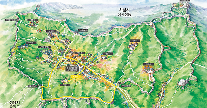 남한산성 탐방로 4코스 지도 이미지