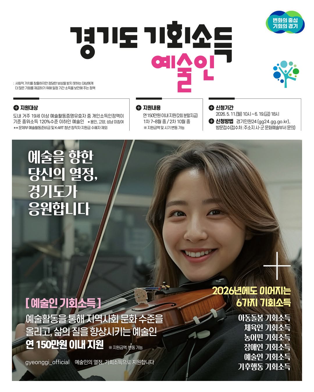 💡 예술을 향한 당신의 열정, 경기도가 응원합니다 🙌 📢