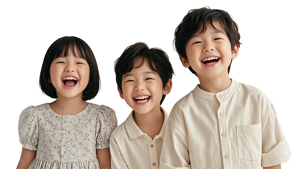 3명의 초등학생들