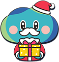 산타모자쓰고 선물 든 봉공이