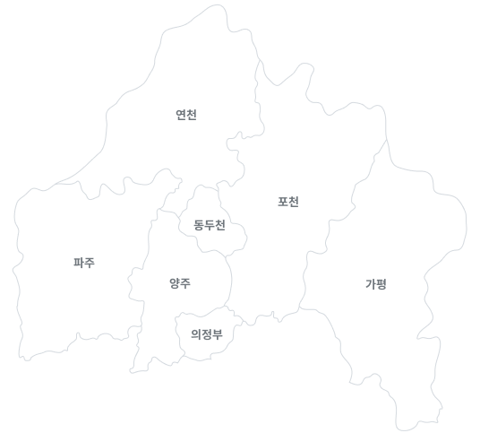 경기북부 지도
