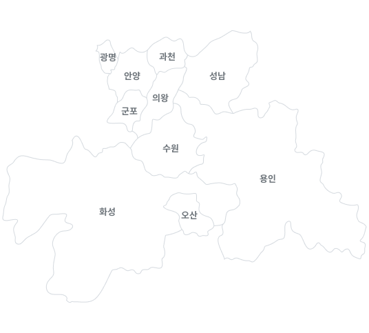 경기남부 지도