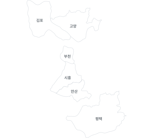 경기서부 지도