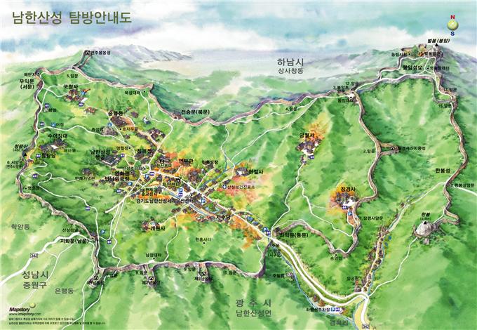 남한산성 탐방안내도