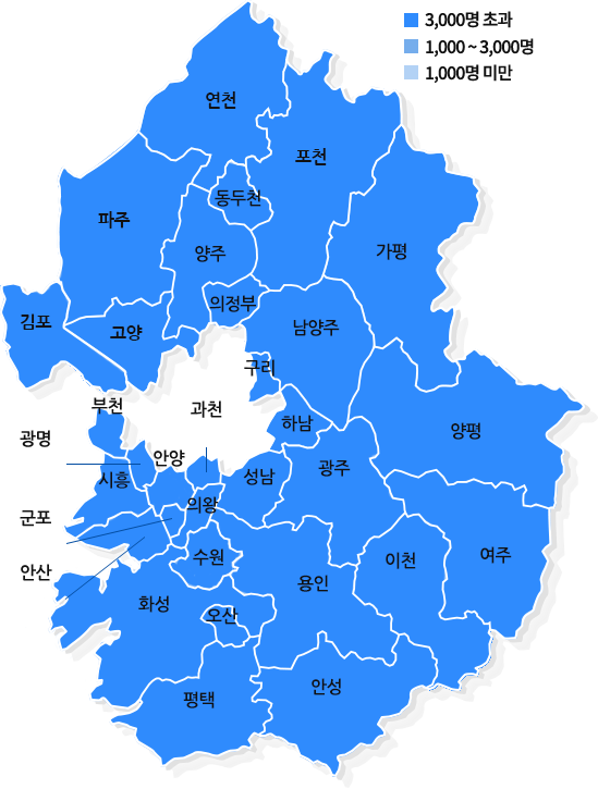 경기도 지역 지도