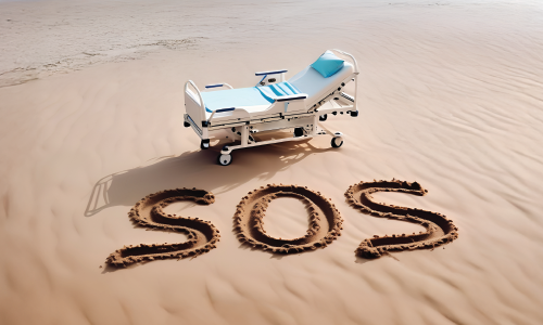 모래밭에 쓰인 SOS