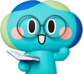 안경을 쓰고 책을 펼친채 들고있는 봉공이