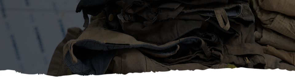 폐방화복 쌓인 사진 확대