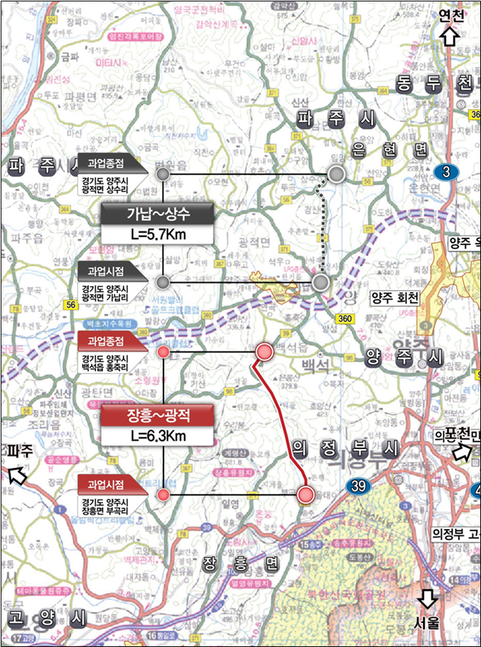 장흥~광적 위치도