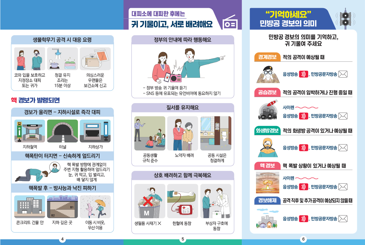 비상시 국민행동요령 리플릿 02 자세한 내용은 하단 참조